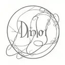 Dior inscription tattoo design idea