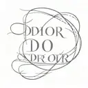 Dior inscription tattoo design idea