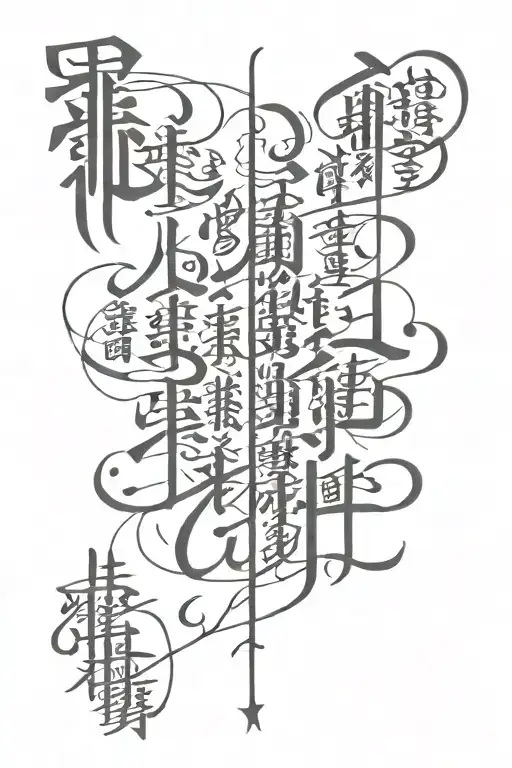 calligraphy: "secret, mystery, secrets" tattoo design idea