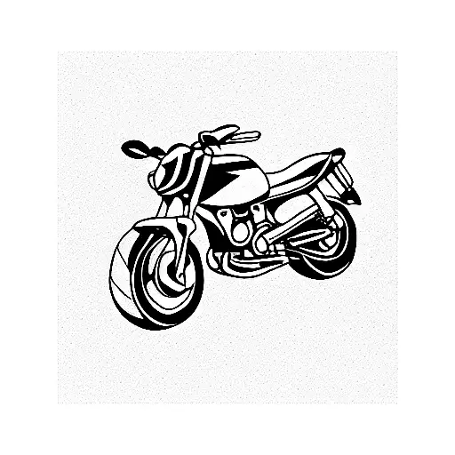 abstract motorcycle tattoo design idea