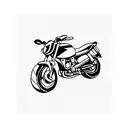 abstract motorcycle tattoo design idea