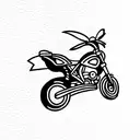 abstract motorcycle tattoo design idea