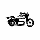 abstract motorcycle tattoo design idea