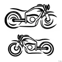 abstract motorcycle tattoo design idea
