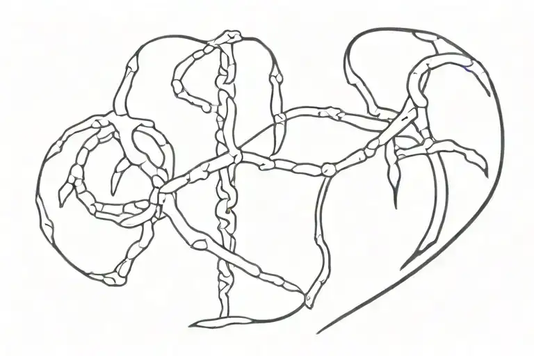 I got many bones and a beating heart And you're not allowed to tear it apart  tattoo design idea