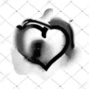 concept af a tatoo for man background: realistic human heart with aorta, red and blue - like in students' books profile  tattoo design idea