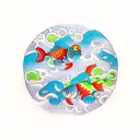 2 small goldfish swim in circle  tattoo design idea