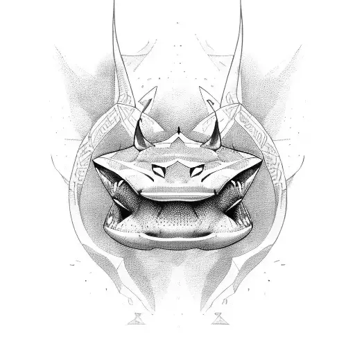 bull shark tattoo design idea