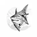 bull shark tattoo design idea