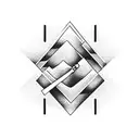 a mountain range embedded with a cross on the forearm tattoo design idea