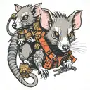 tactical opossums tattoo design idea