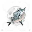 Greenlandic halibut tattoo design idea