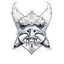 Greenlandic halibut tattoo design idea