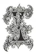 gothic letters tattoo design idea