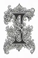 gothic letters tattoo design idea