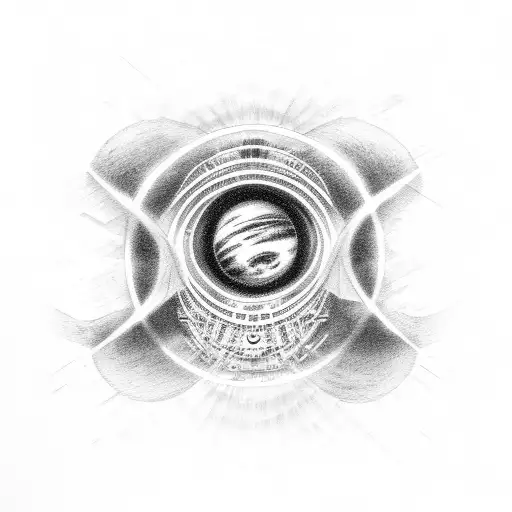 black hole tattoo design idea