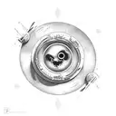 black hole tattoo design idea