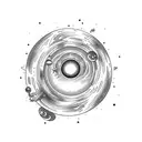 black hole tattoo design idea