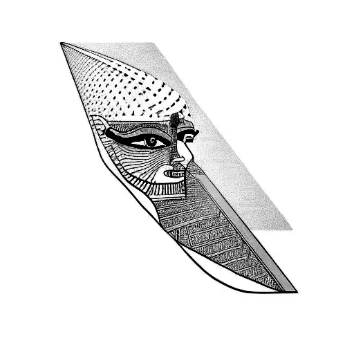 an egyptian pharaoh tattoo design idea