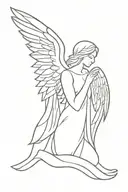 The six-winged seraphim angel tattoo design idea