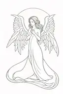 The six-winged seraphim angel tattoo design idea