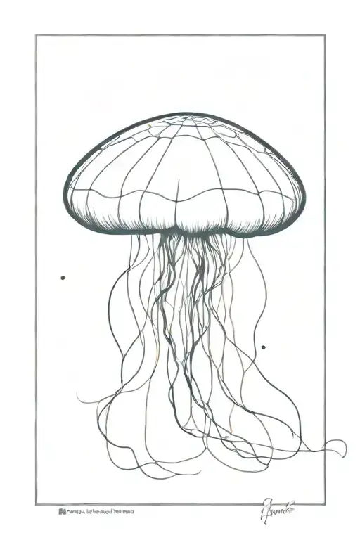 badass single jelly fish tattoo design idea