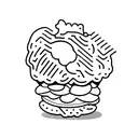 tiny hamburger tattoo design idea