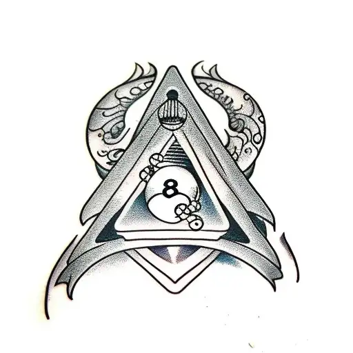 8 Ball tattoo design idea