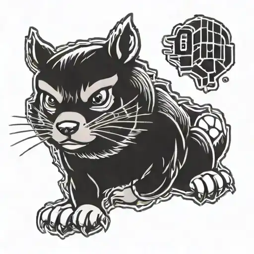 Incorporate elements of the Ohio State Buckeyes mascot into a blackwork tattoo design representing the client's passion for the team tattoo design idea