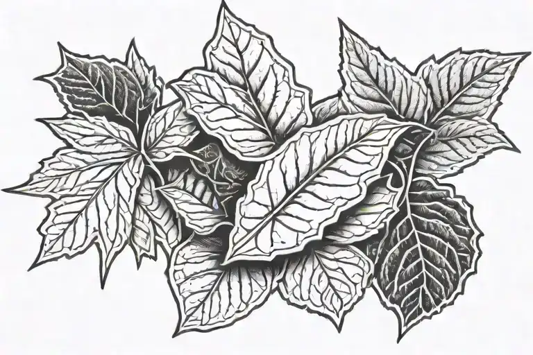 ohio state buckeye leafs tattoo design idea
