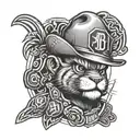 Incorporate elements of the Ohio State Buckeyes mascot into a blackwork tattoo design representing the client's passion for the team tattoo design idea
