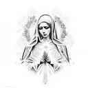 virgin mary tattoo design idea