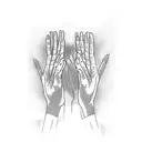 praying hands with money rosary tattoo design idea