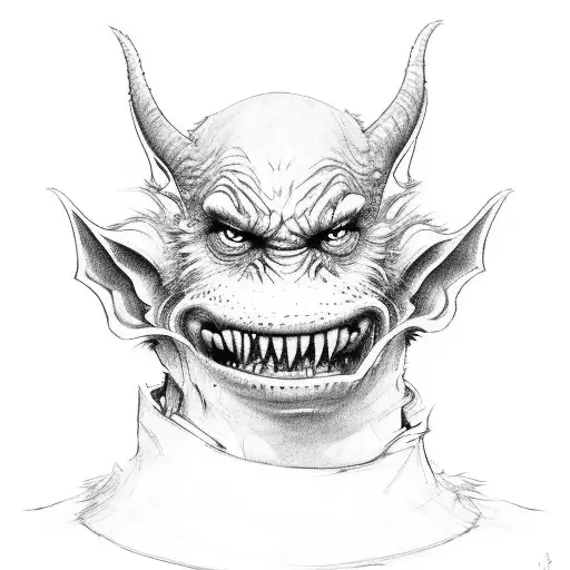 The Word "Goblin" tattoo design idea