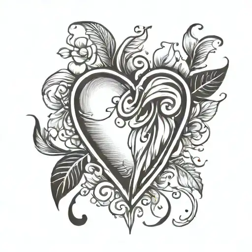 crying heart minimalistic design tattoo design idea