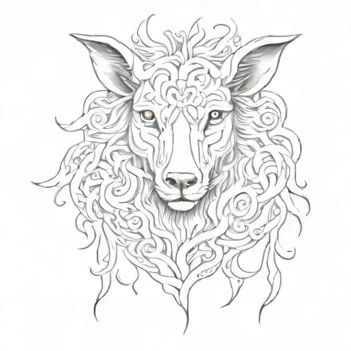 wolf disguised as a sheep tattoo design idea