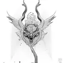 the brave and persevering one whose bravery is taking him forward. tattoo design idea