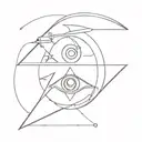 evil eye, brain is the limit, aeroplane flying tattoo design idea