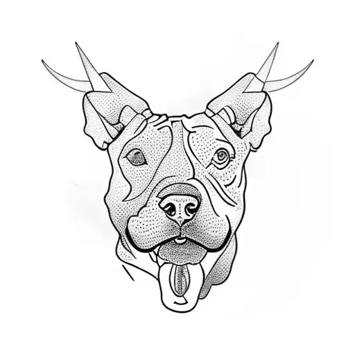 a bull terrier tattoo design idea