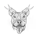 a bull terrier tattoo design idea