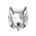 a bull terrier tattoo design idea