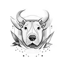 a bull terrier tattoo design idea