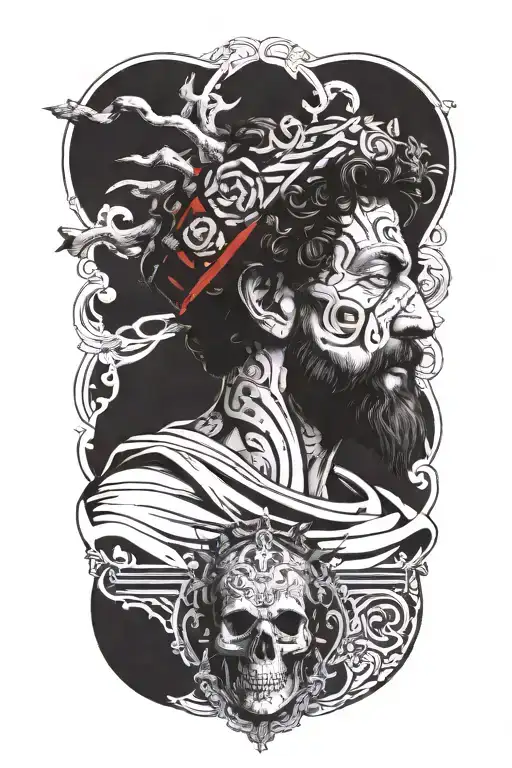 marcus aurelius and death tattoo design idea