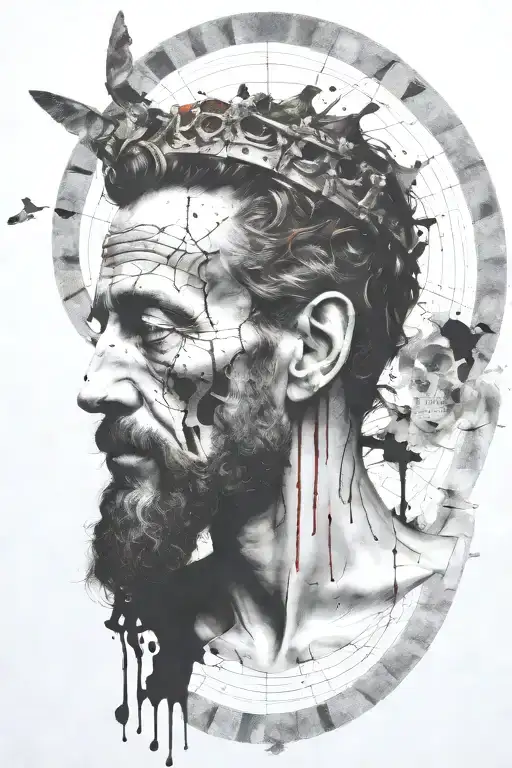 marcus aurelius memento mori tattoo design idea