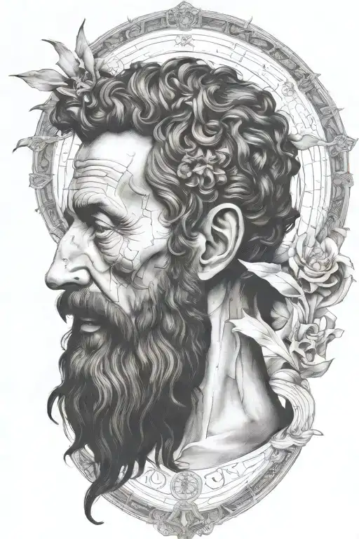 marcus aurelius memento mori tattoo design idea