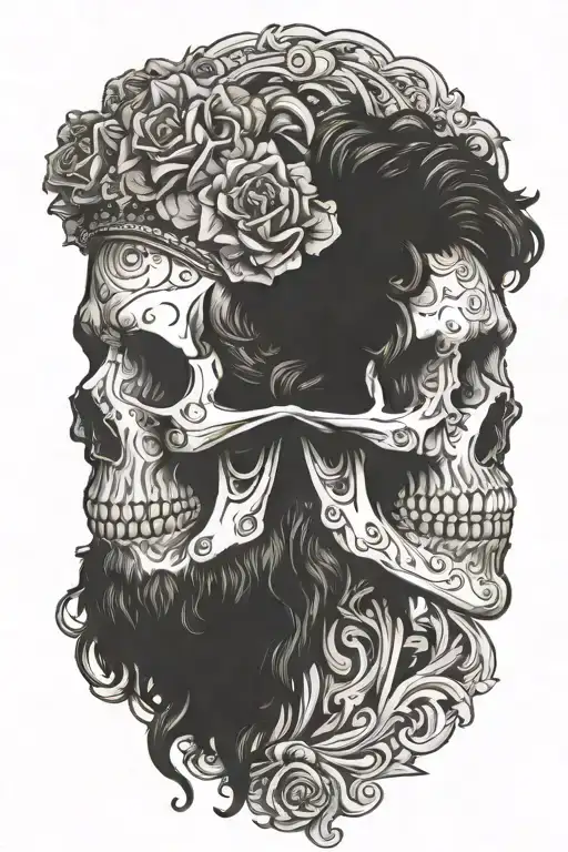 marcus aurelius skull memento mori tattoo design idea