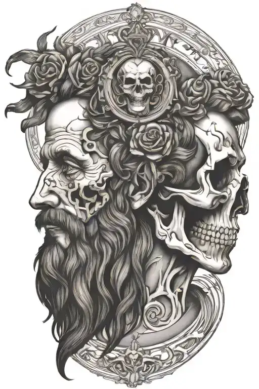 marcus aurelius memento mori tattoo design idea