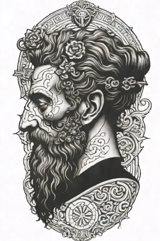 marcus aurelius memento mori tattoo design idea