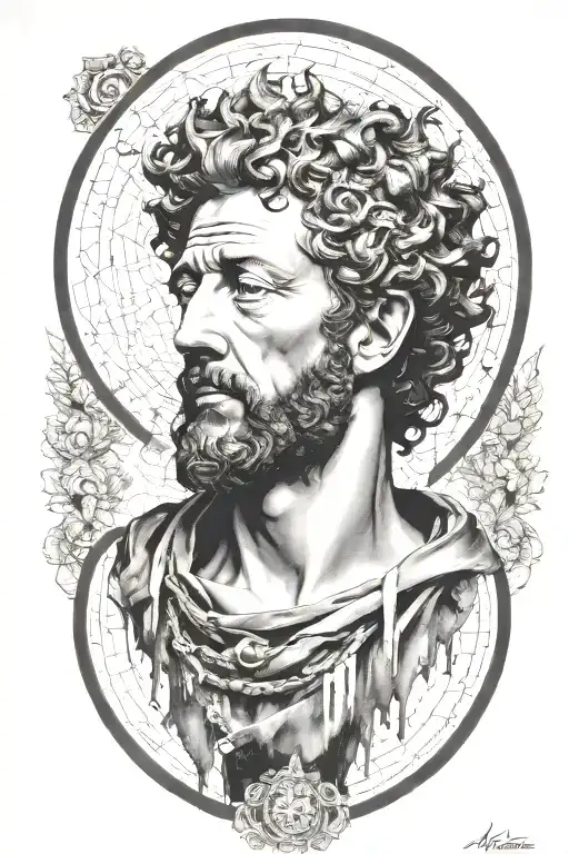 marcus aurelius tattoo design idea