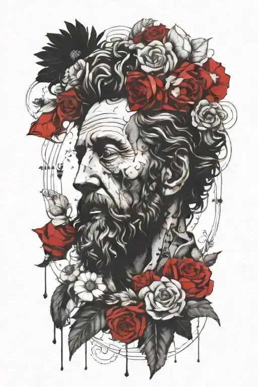 marcus aurelius memento mori tattoo design idea